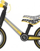Skiddou Bicicleta copii fara pedale Ronny Yellow 12 inch pliabila scaun reglabil 35.5-40 cm roata din fata are sistem de suspensii roti spuma EVA+PU ghidon reglabil pe 2 nivele de la 2 ani