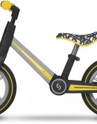 Skiddou Bicicleta copii fara pedale Ronny Yellow 12 inch pliabila scaun reglabil 35.5-40 cm roata din fata are sistem de suspensii roti spuma EVA+PU ghidon reglabil pe 2 nivele de la 2 ani