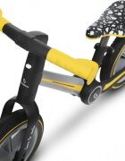 Skiddou Bicicleta copii fara pedale Ronny Yellow 12 inch pliabila scaun reglabil 35.5-40 cm roata din fata are sistem de suspensii roti spuma EVA+PU ghidon reglabil pe 2 nivele de la 2 ani
