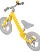 Skiddou Bicicleta fara pedale Nils Galben 12 inch cadru din aluminiu ultra-usoara scaun reglabil de la 33 la 39 cm roti spuma EVA+PU de la 2 ani include sonerie pentru bicicleta volan cu blocare prin rotire