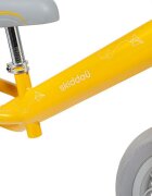 Skiddou Bicicleta fara pedale Nils Galben 12 inch cadru din aluminiu ultra-usoara scaun reglabil de la 33 la 39 cm roti spuma EVA+PU de la 2 ani include sonerie pentru bicicleta volan cu blocare prin rotire