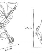 Skiddou Carucior sport pliabil Mell Normandic dream ultracompact pentru calatorii Gri deschis