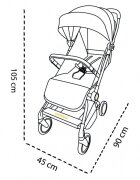 Skiddou Carucior sport pliabil ultracompact pentru calatorii Espoo+ Normandic Dream Gri