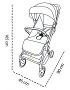 Skiddou Carucior sport pliabil ultracompact pentru calatorii Espoo+ Onyx Negru