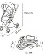Skiddou Carucior transformabil 2 in 1 Nasjo Normandic Dream Gri