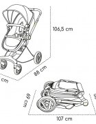 Skiddou Carucior transformabil 2 in 1 Nasjo Onyx Negru