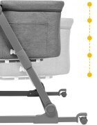 Skiddou Patut 3 in 1 co-sleeping Natt Evening Dream Gri inchis reglabil pe inaltime laterala culisanta husa detasabila