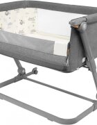 Skiddou Patut 3 in 1 co-sleeping Natt Evening Dream Gri inchis reglabil pe inaltime laterala culisanta husa detasabila