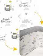 Skiddou Patut 3 in 1 co-sleeping Natt Normandic Wood wood-gri pliabil roti cu sistem de blocare laterala culisanta inaltime reglabila huse detasabile si lavabile