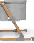Skiddou Patut 3 in 1 co-sleeping Natt Normandic Wood wood-gri pliabil roti cu sistem de blocare laterala culisanta inaltime reglabila huse detasabile si lavabile