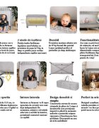 Skiddou Patut de calatorie pliabil Lunar Evening Shadow gri inchis reglabil pe inaltime roti cu sistem de blocare si geanta transport
