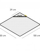 Skiddou Prosop nou nascut Skumi cu gluga cu urechiuse 100x100cm alb