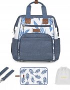 Skiddou Rucsac multifunctional mamici Astrid Denim Bleumarin