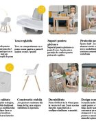 Skiddou Scaun de masa 2 in 1 transformabil Sunt Normandic Dream Gri deschis