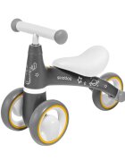 Skiddou Tricicleta pentru copii fara pedale Berit Ride-On Evening Shadow Gri actionata cu picioarele recomandata copiilor de la 1 an pana la 3 ani cu roti din spuma EVA