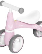 Skiddou Tricicleta pentru copii fara pedale Berit Ride-On Keep Pink actionata cu picioarele recomandata copiilor de la 1 an pana la 3 ani cu roti din spuma EVA