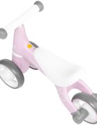Skiddou Tricicleta pentru copii fara pedale Berit Ride-On Keep Pink actionata cu picioarele recomandata copiilor de la 1 an pana la 3 ani cu roti din spuma EVA