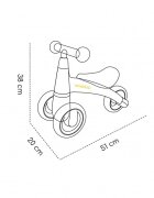 Skiddou Tricicleta pentru copii fara pedale Berit Ride-On Sky High Bleu actionata cu picioarele recomandata copiilor de la 1 an pana la 3 ani cu roti din spuma EVA
