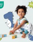 Slumbersac Sac de dormit cu picioruse Bamboo Dinosaur 80 cm 0.5 Tog