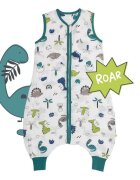 Slumbersac Sac de dormit cu picioruse Bamboo Dinosaur 90 cm 0.5 Tog