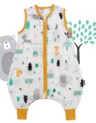 Slumbersac Sac de dormit cu picioruse Bamboo Woodland Animals 70 cm 0.5 Tog