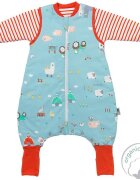 Slumbersac Sac de dormit cu picioruse si maneca lunga detasabila Farmyard 80 cm + manseta 2.5 Tog