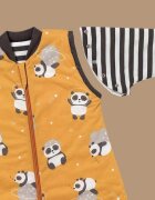 Slumbersac Sac de dormit cu picioruse si maneca lunga detasabila Panda 80 cm + manseta 2.5 Tog
