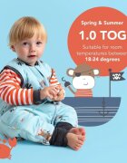 Slumbersac Sac de dormit cu picioruse si maneca lunga detasabila Pirate 130 cm + manseta 1.0 Tog