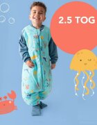 Slumbersac Sac de dormit cu picioruse si maneca lunga detasabila Under the Sea 70 cm + manseta 2.5 Tog