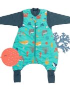 Slumbersac Sac de dormit cu picioruse si maneca lunga detasabila Under the Sea 70 cm + manseta 2.5 Tog
