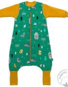 Slumbersac Sac de dormit cu picioruse si maneca lunga detasabila Woodland Animals 90 cm + manseta 2.5 Tog