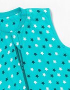 Slumbersac Sac de dormit cu picioruse si talpa antiderapanta Teal Stars 110 cm + manseta 1.0 Tog