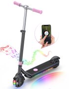 SMART TabbyBoo Trotineta electrica copii originala GentleKids PRO NegruRoz calitate superioara 2 roti de 5.5 inch 10 kmh