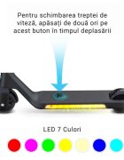 SMART TabbyBoo Trotineta electrica GentleKids rosu cu lumini LED ghidon reglabil putere 80w greutate suportata 50 kg viteza maxima 5-8 kmh varsta 3 ani+