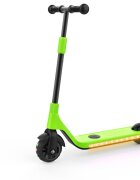 SMART TabbyBoo Trotineta electrica GentleKids verde cu lumini LED ghidon reglabil putere 80w greutate suportata 50 kg viteza maxima 5-8 kmh varsta 3 ani+