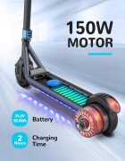 SMART TabbyBoo Trotineta electrica pentru copii originala GentleKids PRO NegruAlbastru calitate superioara 2 roti de 5.5 inch 10 kmh