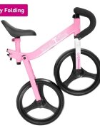 SMART TRIKE Bicicleta copii fara pedale Balance Bike Folding SmarTrike Pink pliabila de la 2 ani roti din cauciuc EVA scaun si ghidon ajustabile pe inaltime manere din material moale