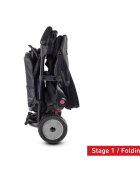 SMART TRIKE Tricicleta pentru copii 7 in 1 STR7 Urban Black ultrapliabila dotata cu roti Eva si scaun rabatabil de la 6 luni sistem patentat cu tehnologie Touch Steering sistem franare si certificare de carucior