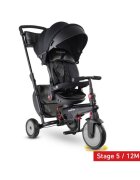 SMART TRIKE Tricicleta pentru copii 7 in 1 STR7 Urban Black ultrapliabila dotata cu roti Eva si scaun rabatabil de la 6 luni sistem patentat cu tehnologie Touch Steering sistem franare si certificare de carucior