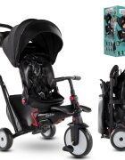 SMART TRIKE Tricicleta pentru copii 7 in 1 STR7 Urban Black ultrapliabila dotata cu roti Eva si scaun rabatabil de la 6 luni sistem patentat cu tehnologie Touch Steering sistem franare si certificare de carucior