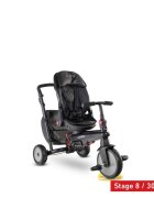 SMART TRIKE Tricicleta pentru copii 7 in 1 STR7 Urban Black ultrapliabila dotata cu roti Eva si scaun rabatabil de la 6 luni sistem patentat cu tehnologie Touch Steering sistem franare si certificare de carucior