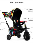 SMART TRIKE Tricicleta pentru copii Kelly Anna-Imagine 6 in 1 ultrapliabila cu sistem de ghidare Touch Steering scaun reglabil si rabatabil suport pentru picioare roti din cauciuc Eva cu amortizoare