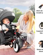 SMART TRIKE Tricicleta pentru copii STR3 Roz 6 in 1 ultrapliabila dotata cu frana scaun rabatabil sistem patentat cu tehnologie Touch Steering varsta 10 luni+