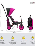SMART TRIKE Tricicleta pentru copii STR3 Roz 6 in 1 ultrapliabila dotata cu frana scaun rabatabil sistem patentat cu tehnologie Touch Steering varsta 10 luni+