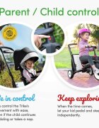 SMART TRIKE Tricicleta pentru copii STR5 Bunny 7 in 1 pliabila dotata cu frana scaun rabatabil sistem patentat Touch Steering si cu certificare de carucior varsta 9 luni+