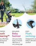 SMART TRIKE Tricicleta pentru copii STR5 Bunny 7 in 1 pliabila dotata cu frana scaun rabatabil sistem patentat Touch Steering si cu certificare de carucior varsta 9 luni+