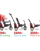 SMART TRIKE Tricicleta pentru copii STR5 Rosu 7 in 1 ultrapliabila dotata cu frana scaun rabatabil de la 6 luni sistem patentat cu tehnologie Touch Steering