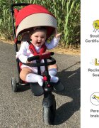 SMART TRIKE Tricicleta pentru copii STR5 Rosu 7 in 1 ultrapliabila dotata cu frana scaun rabatabil de la 6 luni sistem patentat cu tehnologie Touch Steering