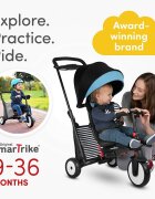 SMART TRIKE Tricicleta pentru copii STR5 Squirrel 7 in 1 pliabila dotata cu frana scaun rabatabil sistem patentat Touch Steering si cu certificare de carucior varsta 9 luni+