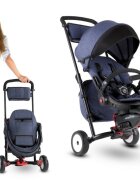 SMART TRIKE Tricicleta pentru copii STR7 Jeans 7 in 1 ultrapliabila spatar reglabil sistem patentat Touch Steering roti din cauciuc cu functie de absorbire a socurilor varsta 6 luni+